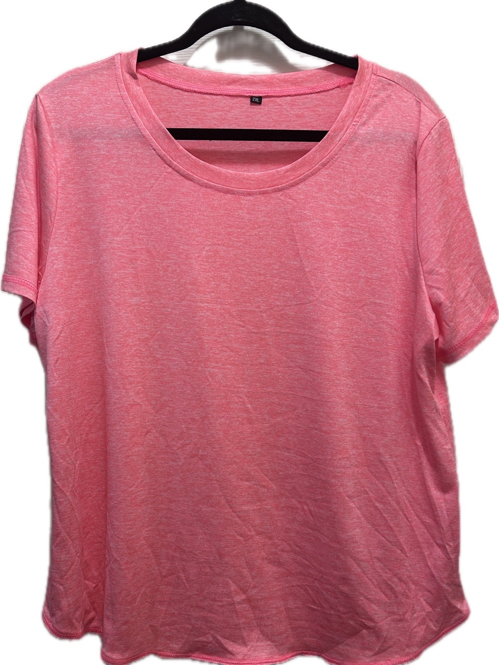 NWOT SZ 2X Women's Active T Coral Pink Crew Neck T-Shirt